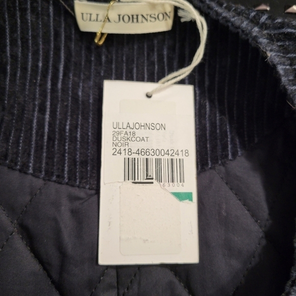 NWT Ulla Johnson Black Dusk Noir Corduroy Coat - Picture 5 of 7